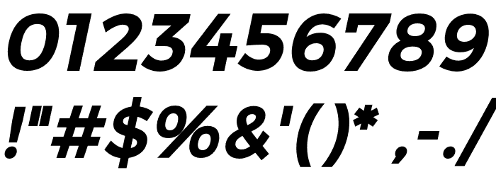 Bokonique-BoldItalic Font OTHER CHARS