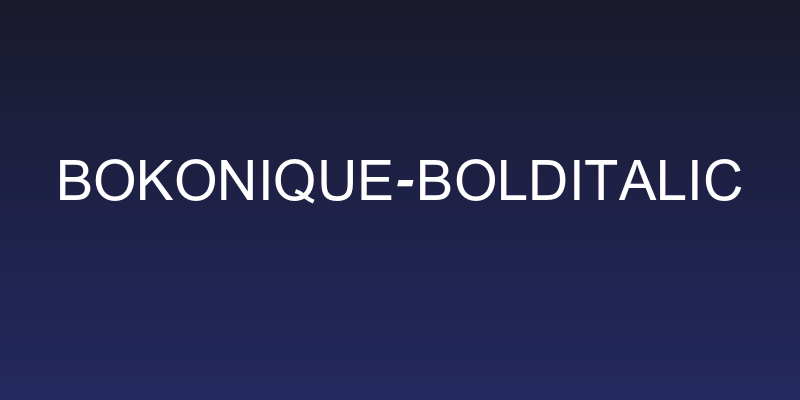 Bokonique-BoldItalic Social Header