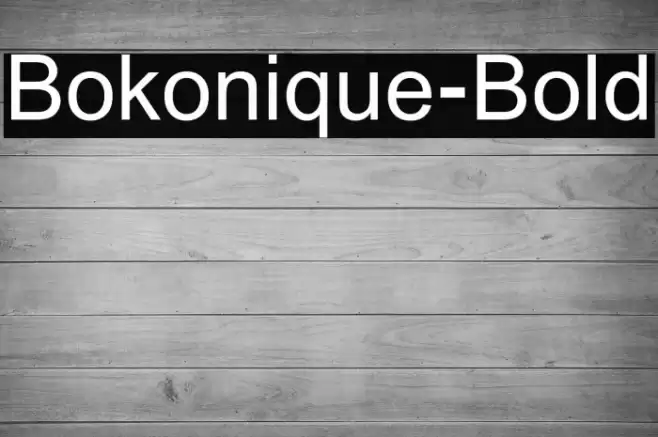 Bokonique-Bold Font examples