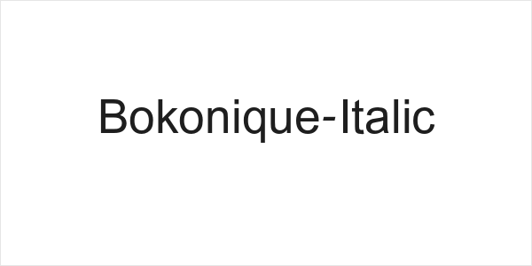 Bokonique-Italic Logo