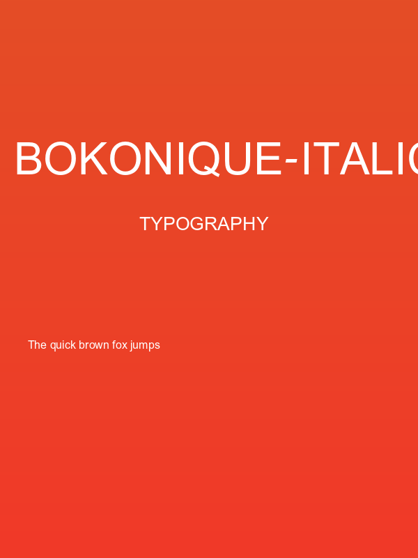 Bokonique-Italic Poster