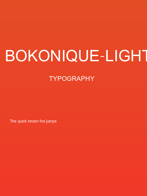 Bokonique-LightItalic Poster