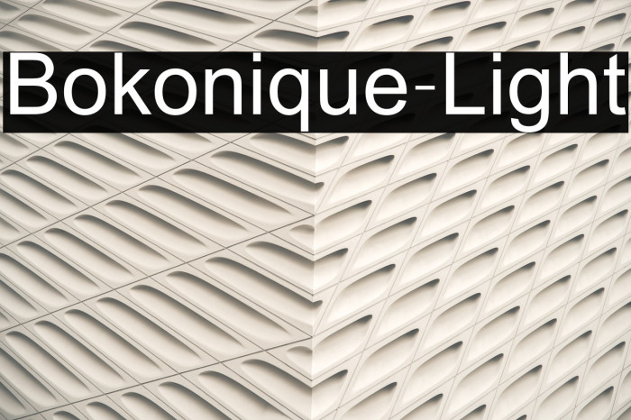 Bokonique-Light Font examples