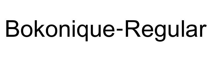 Bokonique-Regular  Скачать бесплатные шрифты