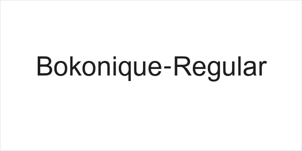 Bokonique-Regular Logo