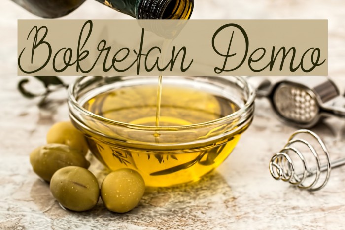 Bokretan Demo Font examples