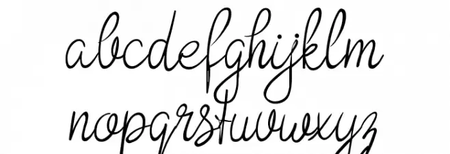 Bokretan Demo Schriftart Kleinbuchstaben