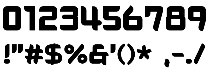 Bokushun Bold フォント その他の文字