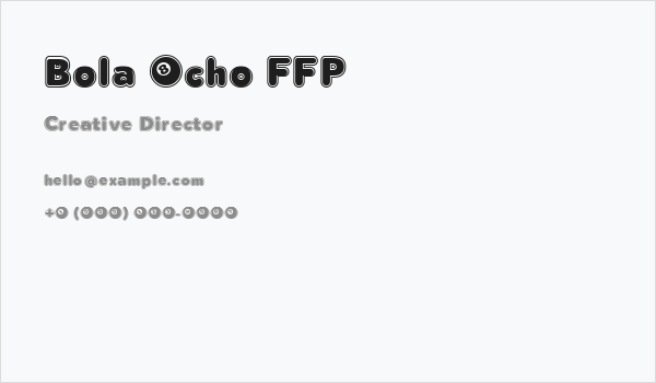 Bola Ocho FFP Business Card