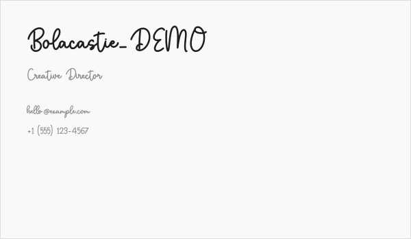 Bolacastie_DEMO Business Card