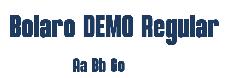Bolaro DEMO Regular Font Preview