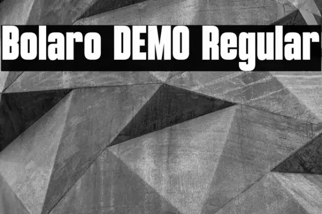 Bolaro DEMO Regular Caratteri examples
