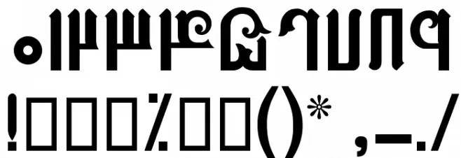 Bolbol II Font OTHER CHARS