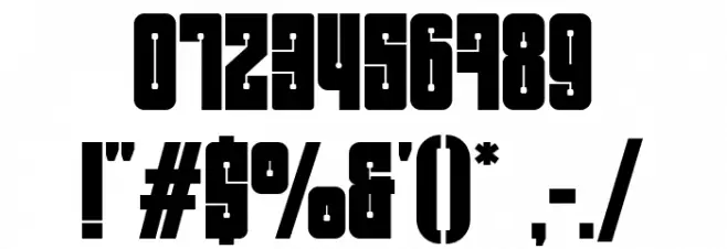 Bold Block फ़ॉन्ट अन्य घर का काम