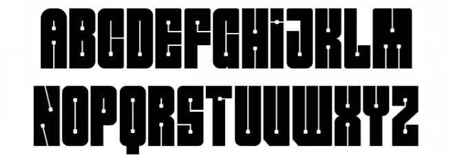 Bold Block फ़ॉन्ट अपरकेस