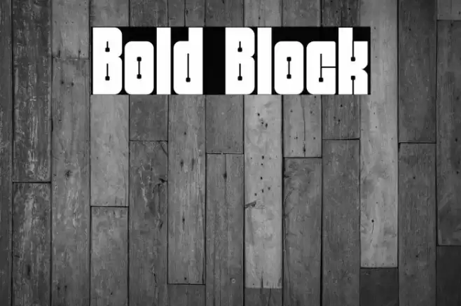 Bold Block फ़ॉन्ट examples