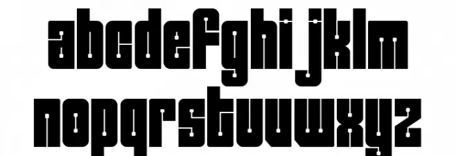 Bold Block फ़ॉन्ट लोअरकेस