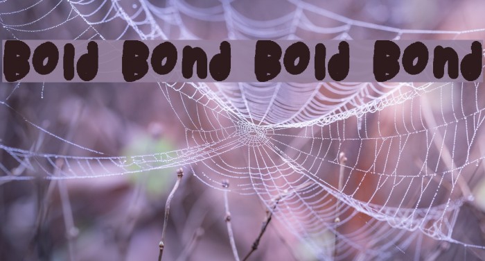 Bold Bond Bold Bond Font examples