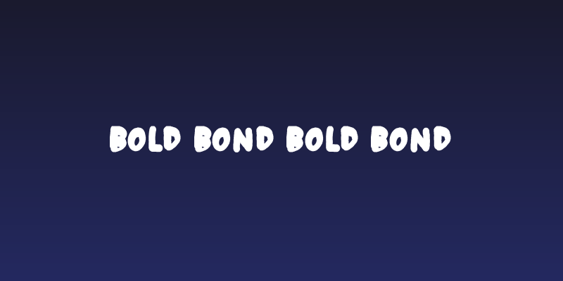 Bold Bond Bold Bond Social Header