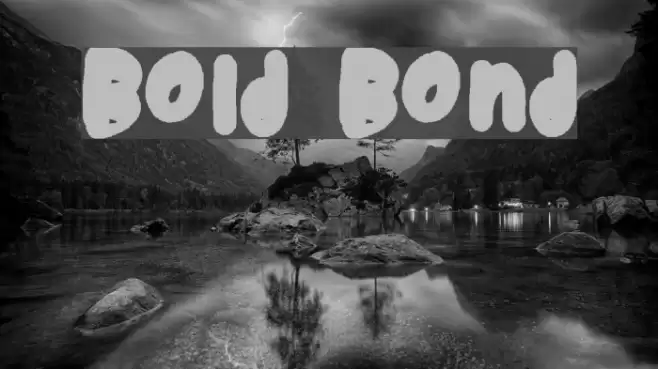 Bold Bond Font examples