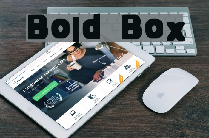 Bold Box Font examples