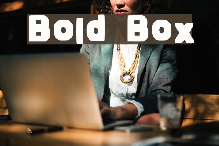 Bold Box Font examples