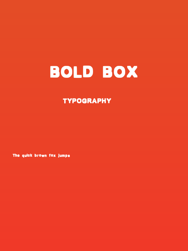 Bold Box Poster