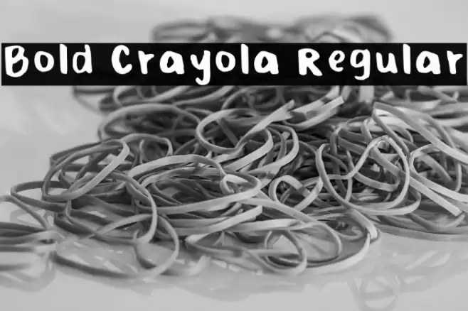 Bold Crayola Regular Font examples