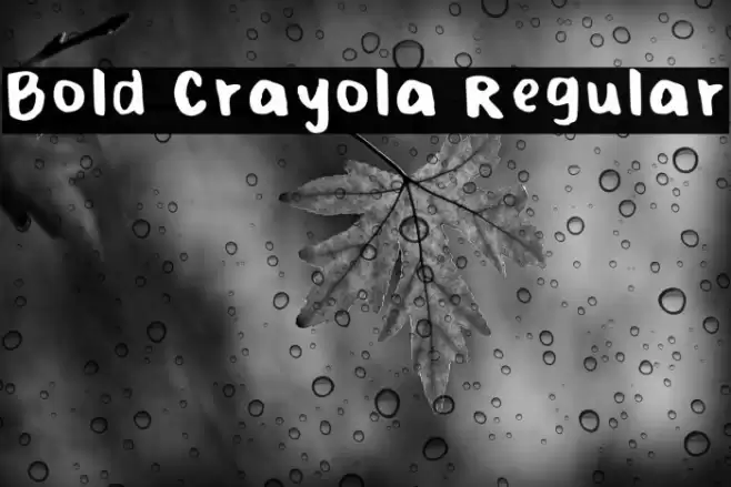 Bold Crayola Regular Font examples