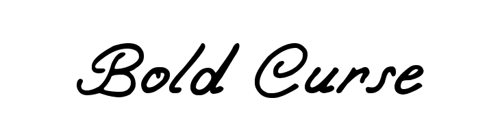 Bold Curse Font