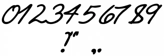 Bold Curse Font OTHER CHARS