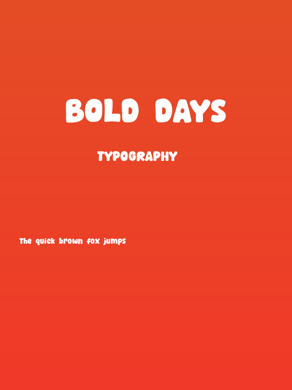 Bold Days Poster