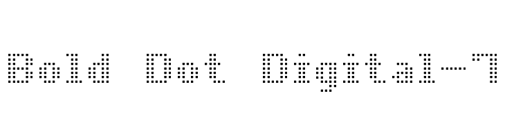 Bold Dot Digital-7  नि: शुल्क फ़ॉन्ट्स डाउनलोड