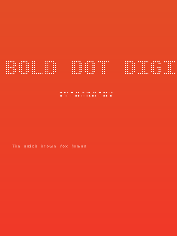 Bold Dot Digital-7 Poster