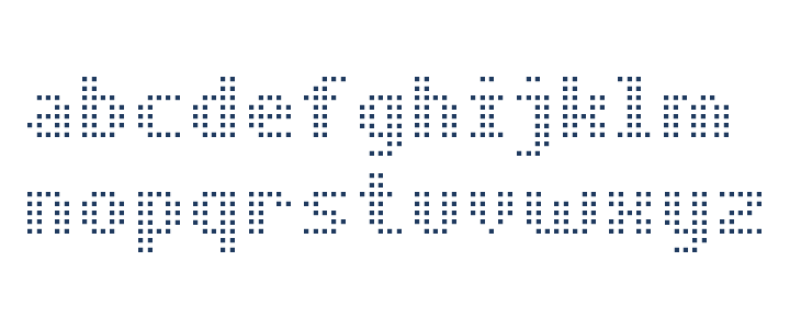 Bold Dot Digital-7 Lowercase