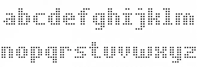 Bold Dot Digital-7 خط أحرف صغيرة