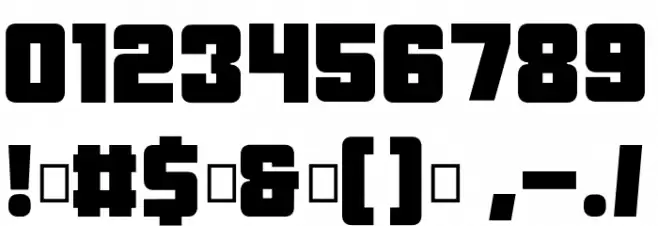 Bold Dragon Font OTHER CHARS