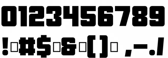 Bold Dragon Font OTHER CHARS