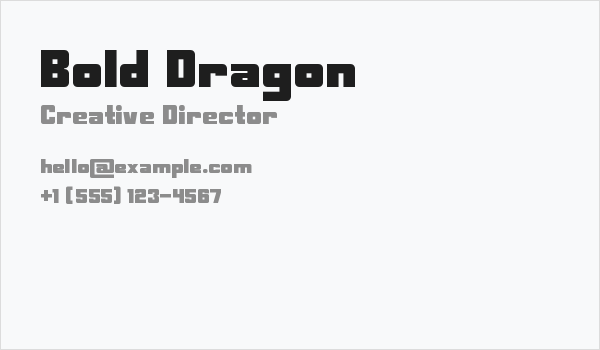 Bold Dragon Business Card
