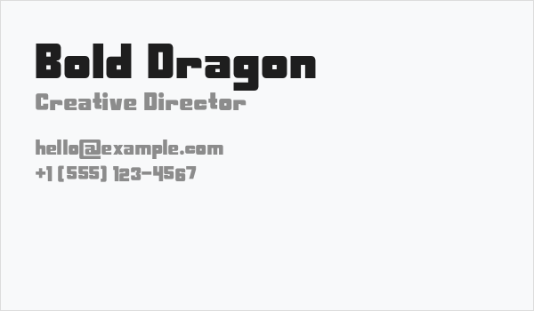 Bold Dragon Business Card