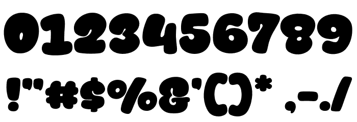 Bold Drop Font OTHER CHARS