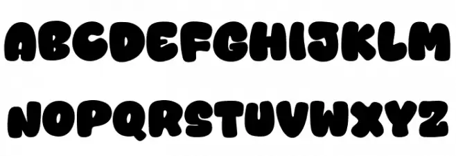 Bold Drop Font LOWERCASE