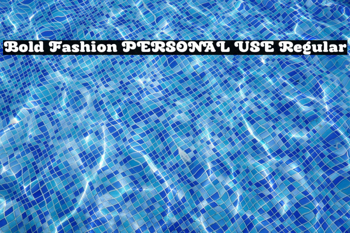 Bold Fashion PERSONAL USE Regular Example 1