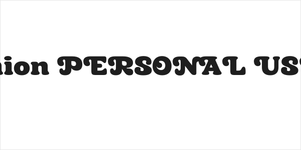 Bold Fashion PERSONAL USE Regular Logo