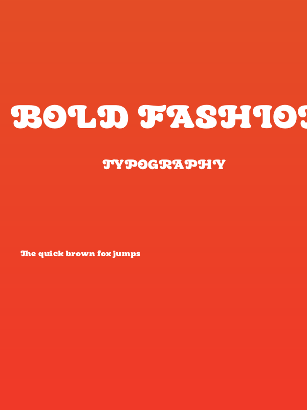 Bold Fashion PERSONAL USE Regular Poster