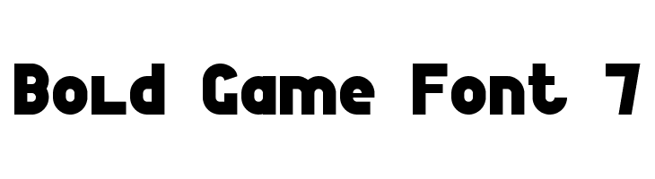 Bold Game Font 7 Font