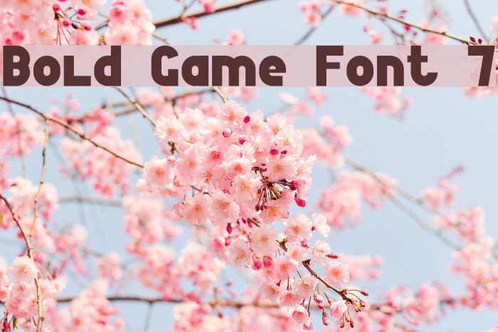 Bold Game Font 7 Font examples