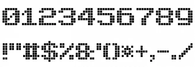 Bold LED Board-7 Font OTHER CHARS