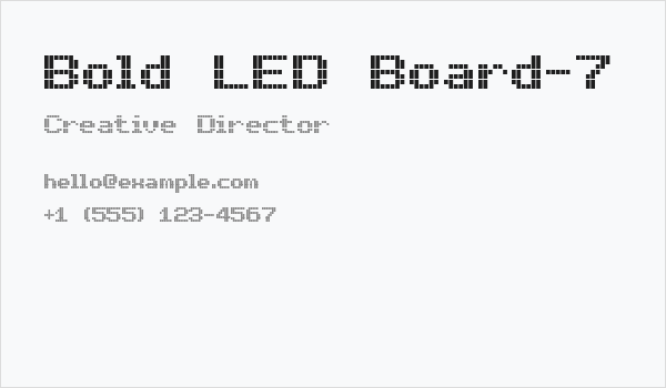 Bold LED Board-7 Business Card