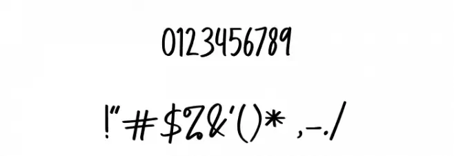 Bold Lining Font OTHER CHARS